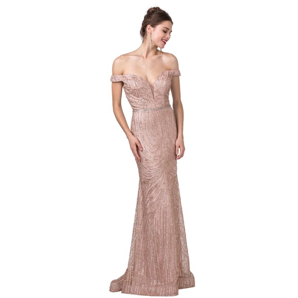 🆕NWT PROM BRIDESMAIDS Off Shoulder Maxi Gown - Picture 6 of 8